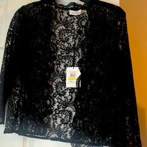 Calvin Klein lace shrug in black